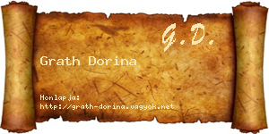 Grath Dorina névjegykártya